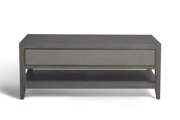 Lyndhurst Shagreen & Oak Coffee Table Back View