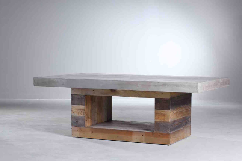 Reclaimed Pine with Concrete Top