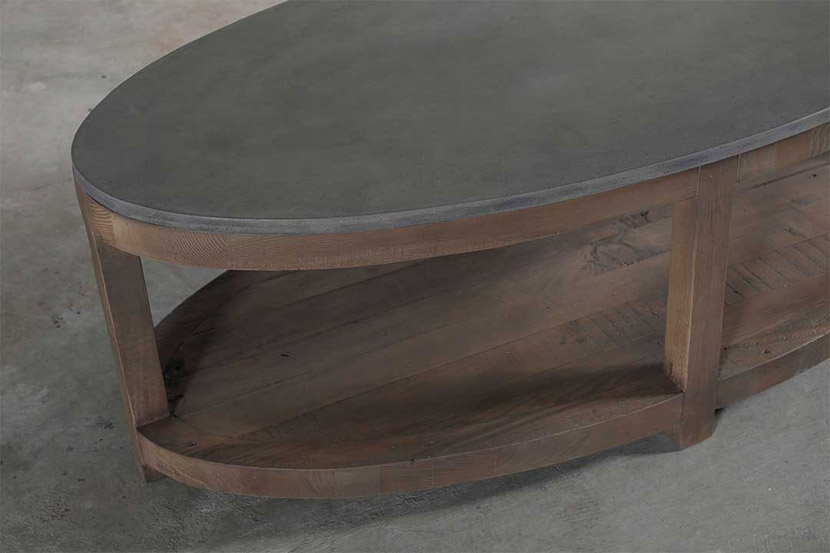 show concrete coffee table